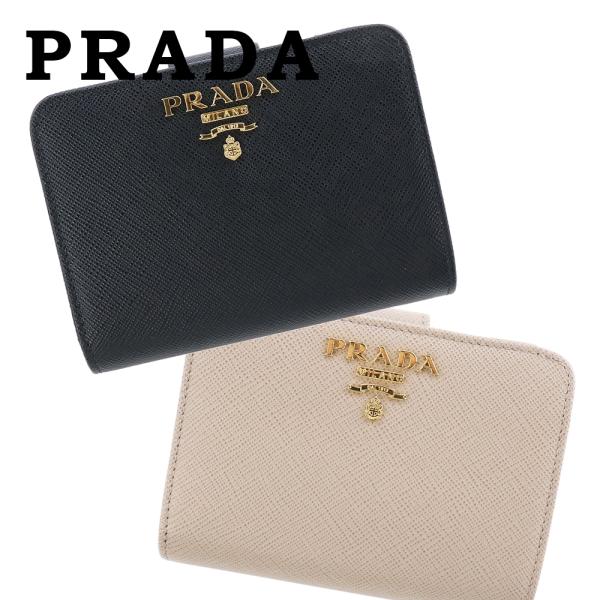 プタダ 財布 二つ折り フラップ PRADA SAFFIANO METAL 1ML018 QWA F...