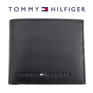 トミーヒルフィガー 財布 二つ折り TOMMY HILFIGER ブラック 31TL25X005 0...