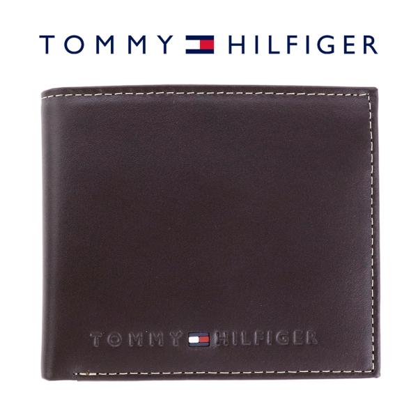 トミーヒルフィガー 財布 二つ折り TOMMY HILFIGER ブラウン 31TL25X005 2...