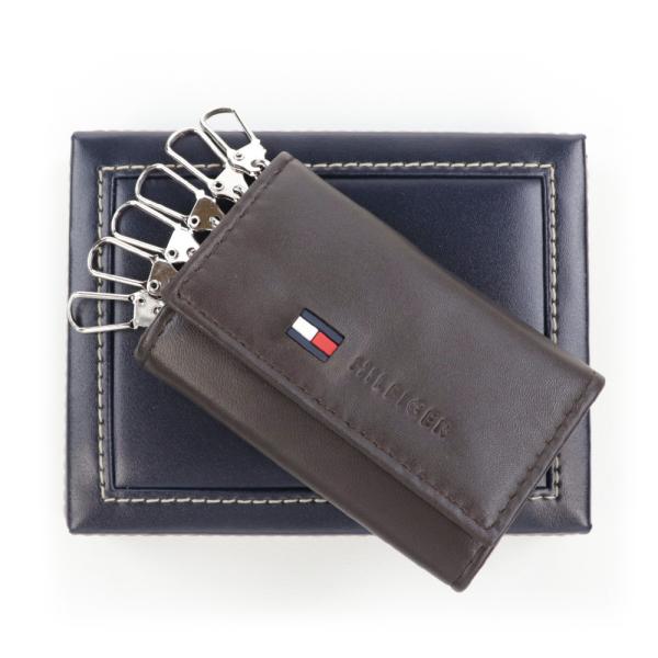 トミーヒルフィガー キーケース 6連 6本 TOMMY HILFIGER レザー 本革 選べる2色 ...