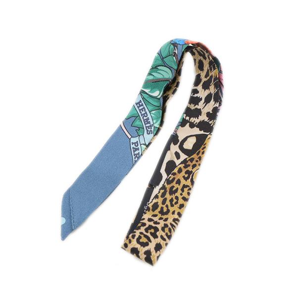 エルメス ツイリードール ジャングルラブラブ Jungle Love Love シルク ブルー系