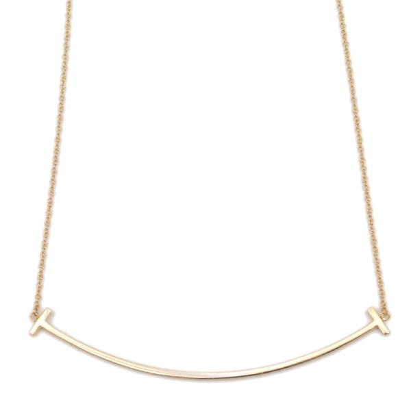 ティファニー Tスマイル ネックレス ラージ K18YG