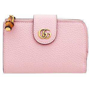 グッチ 財布 GUCCI 二つ折り財布  レディース バンブー付き 739498 ピンク
