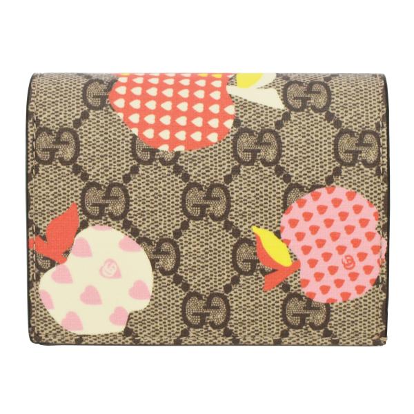 グッチ 財布 GUCCI カードケースウォレット レディース GGスプリームキャンバス レ ポム ア...