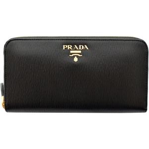 プラダ財布 PRADA ラウンドファスナー長財布 メンズ ユニセックス VITELLO MOVE 1ML506 ブラック