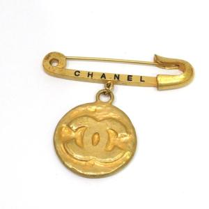 中古 シャネル 小物 ブローチ ゴールド金具 ABランク 安全ピン ココマーク コイン ヴィンテージ CHANEL あすつく【送料無料】【西神店】｜brandritz