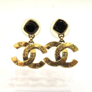 中古 シャネル ピアス ココマーク グリポア ウィング アクセサリー ABランク 99A ゴールド ネイビー CHANEL あすつく【送料無料】【西神店】｜brandritz