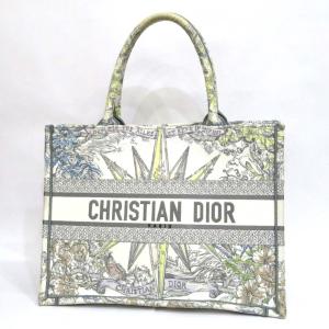 中古 クリスチャンディオール ブックトート ミディアムバッグ ABランク エンブロイダリー レーヴダンフィニ キャンバス Dior あすつく【送料無料】【名谷店】｜brandritz