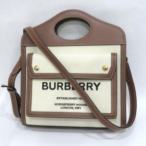 中古 美品 バーバリー ホースフェリー 2WAYバッグ Sランク キャンバス×レザー BURBERRY レディース あすつく【送料無料】【名谷店】｜brandritz