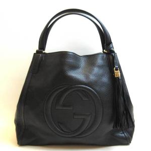 グッチ ソーホー セラリウス トートバッグ ハンド インターロッキングG ブラック 黒 SAランク 282309 GUCCI 中古 六甲道店｜brandritz