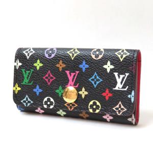 中古 ルイヴィトン ミュルティクレ4 キーケース モノグラムマルチカラー M93732 ABランク ブラック LOUISVUITTON あすつく【送料無料】【三田店】｜brandritz