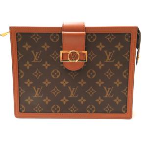 中古 ルイヴィトン ポシェット・ドーフィーヌ セカンドバッグ モノグラムリバース M69184 Aランク ブラウン LOUIS VUITTON あすつく【送料無料】【三田店】｜brandritz