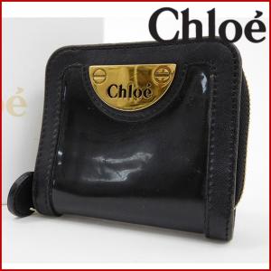 クロエ 財布 レディース (メンズ可) Chloe 二つ折り財布 ラウンドファスナー財布 Ｇ金具 中古 X12951｜brands