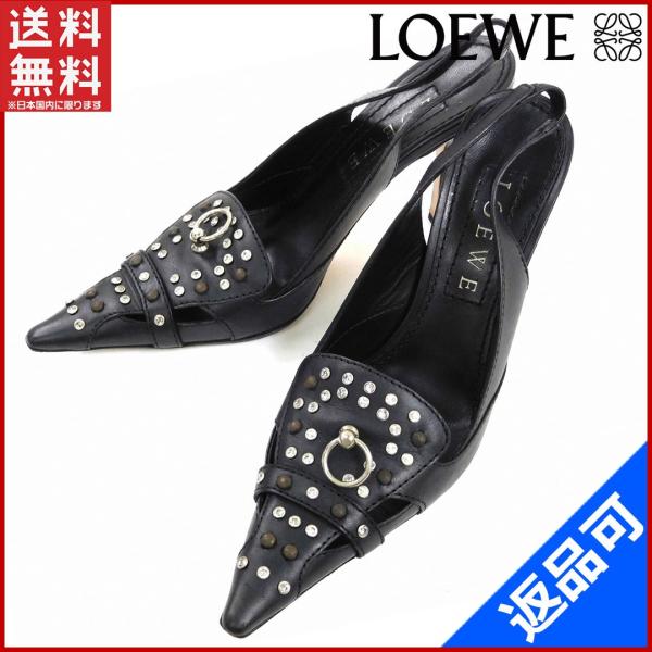 [閉店セール]ロエベ 靴 LOEWE パンプス ポインテッドトゥ 中古 X4731