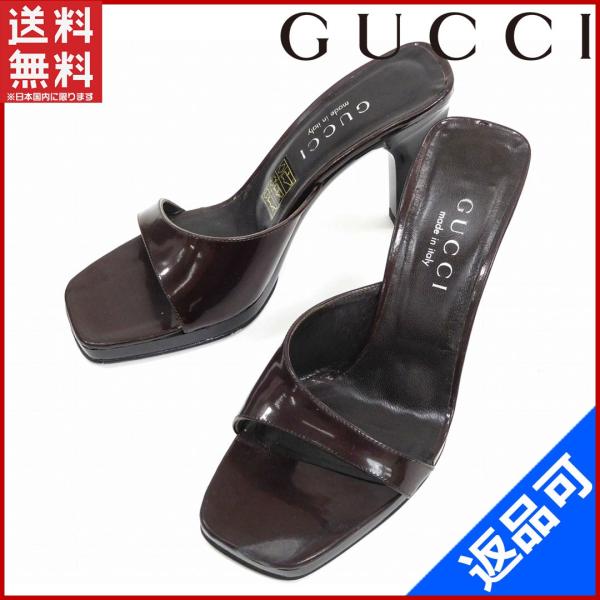 [閉店セール]グッチ 靴 GUCCI サンダル チャンキーヒール 中古 X6736