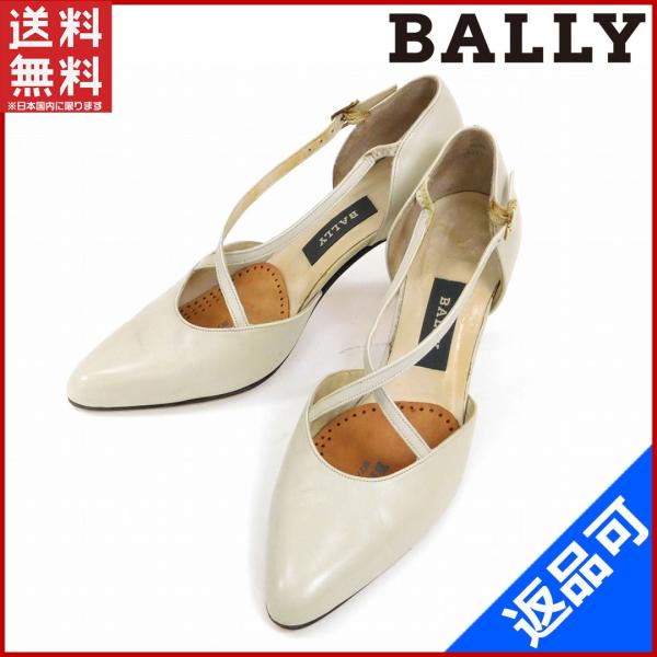 [閉店セール]バリー 靴 BALLY パンプス クロスデザイン 中古 X6786