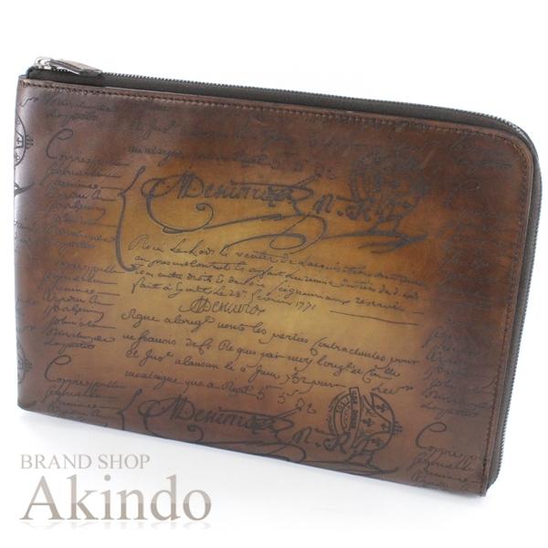 ベルルッティ クラッチバッグ ニノGM カリグラフィ 6スタンプ スクリットレザー カード入れ ポケ...