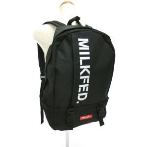 MILKFED・ミルクフェド ナイロンリュック バックパック BIG BACKPACK BOOK ムック本 黒 ブラック シューズ入れ レディース ブランド 未使用品 19-A026｜brandshop-ber