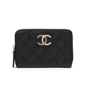 シャネル CHANEL ミニ財布 スモールジップウォレットラムスキン  