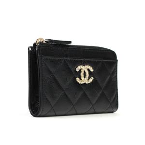 シャネル CHANEL ミニ財布 L字ジップ ミニウォレット グレインド シャネル CHANEL ミニ財布 L字ジップ ミニウォレット グレインド