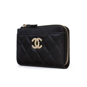 シャネル CHANEL ミニ財布 L字ジップ ミニウォレット グレインド シャネル CHANEL ミニ財布 L字ジップ ミニウォレット グレインド