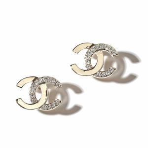 CHANEL（シャネル） ピアス CCマーク メタル＆ストラス ラインストーン