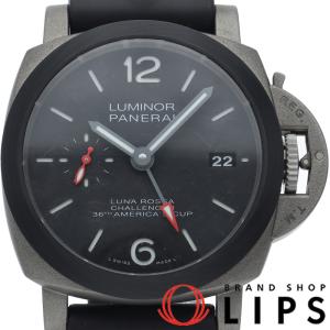 パネライ ルミノール ルナロッサ GMT 42mm 世界限定250本 PAM01096 箱 保証書 チタン/革 メンズ時計 ブラッ