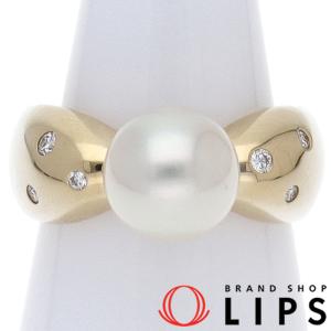 タサキ パールダイヤリング P:8.8mm/D:0.07ct(#10.5) K18YG レディース  中古｜brandshop-lips