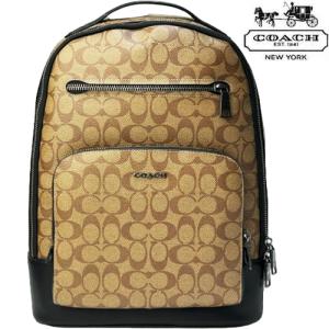 コーチ COACH メンズ バッグ リュック アウトレット リュックサック ビジネスリュック バックパック 大容量 通勤 紳士 多ポケット 茶 A4 鞄 1泊 PC 新品
