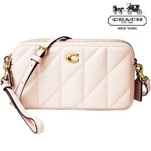セール コーチ バッグ COAHC レディース クラッチバッグ キルティング ショルダーバッグ 斜めがけ リストレット 本革 レザー クロスボディ キラ 2way 革 ピンク