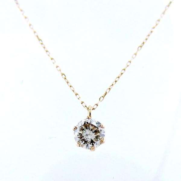 K18PG ★ネックレス ◇ダイヤモンド0.30ct ４月誕生石 ●39.8cm【中古】 /2941...