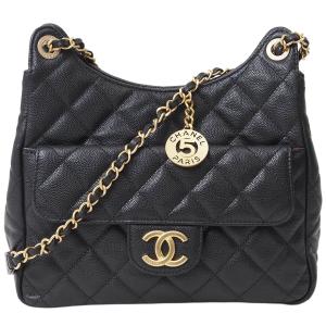 キャンバス シャネル 巾着 ショルダー バックパック ブラックxホワイト