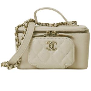 CHANEL シャネル マトラッセ チェーンウォレット ミニ キャビアスキン ミニバッグ ホワイト ゴールド金具 AP0238 CHANEL - CHANEL シャネル マトラッセ チェーンウォレット ミニ