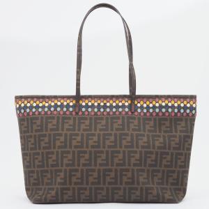 フェンディ ズッカ トートバッグ ショルダーバッグ ブラウン 8BH185  