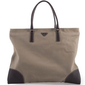PRADA（プラダ） ナイロン トートバッグ 中古 B4521V ブラック カーキ