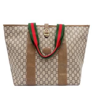 グッチ GUCCI バッグ 中古 トートバッグ グッチプラス ブラウン ヴィンテージ オールドグッチ A4 大容量