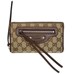 FENDI（フェンディ） ズッカ 長財布 15828 ブラウン キャンバス レザー