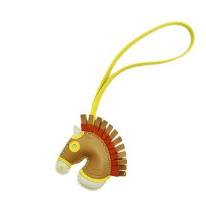 【新品未使用】HERMES バディ チャーム HERMES（エルメス） バディ チャーム 犬 ブルー系 レザーxウール