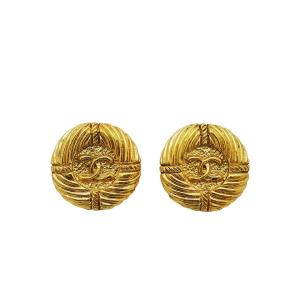 CHANEL（シャネル） 美品 カメリア ココマーク ピアス 黒×シルバー 07P