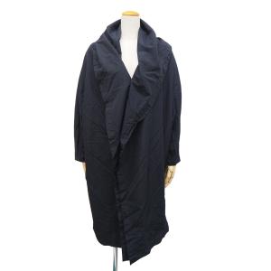 ワイズ カラーレス Aライン ドレス シャツワンピース ブラック YU-D04