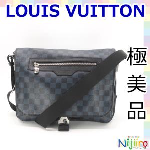 【極美品】 ルイヴィトン LV ダミエ コバルト メッセンジャー ショルダー バッグ マッチポイント 斜め掛け ネイビー ノワール 黒｜brandshopnijiiro