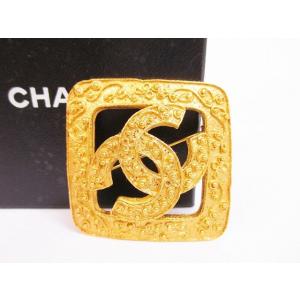 シャネル CHANEL ゴールド CC ココマーク ブローチ ゴールド  美品｜brandshoptokyos