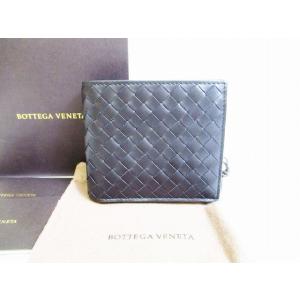 ボッテガヴェネタ BOTTEGA VENETA イントレチャート カーフレザー 2つ折り財布 コンパ...