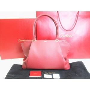 カルティエ Cartier C ドゥ カルティエ MM トリヨンレザー ゴールドフィニッシュ ハンド...