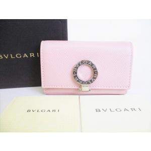 ブルガリ BVLGARI ロゴクリップ グレインレザー 6連 キーケース キーリング 【展示保管品】