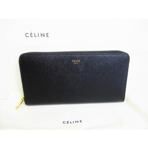 セリーヌ CELINE グレインド カーフスキン ラウンドファスナー ウォレット ラウンドジップ 長財布 【未使用保管品】｜brandshoptokyos