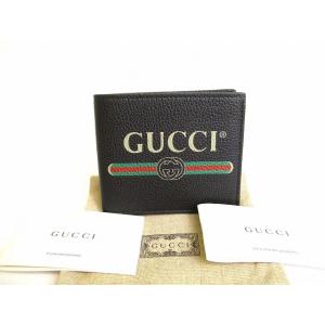 グッチ GUCCI ヴィンテージロゴ レザー 2つ折り 札入れ 財布 コンパクト財布 コンパクトウォ...