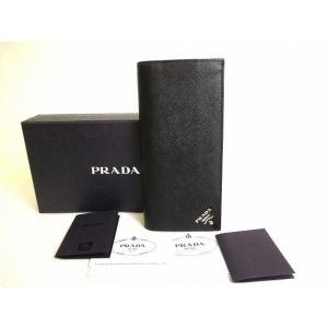 プラダ PRADA サフィアーノメタル レザー 2つ折り 長財布 ロングウォレット メンズ レディー...