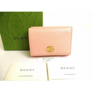 グッチ GUCCI GGマーモント レザー 3つ折り ウォレット 財布 コンパクト財布 【新古品】