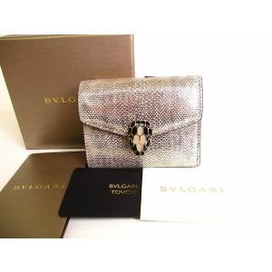 ブルガリ BVLGARI セルペンティ フォーエバー カーフレザー 三つ折り財布 コンパクトウォレッ...